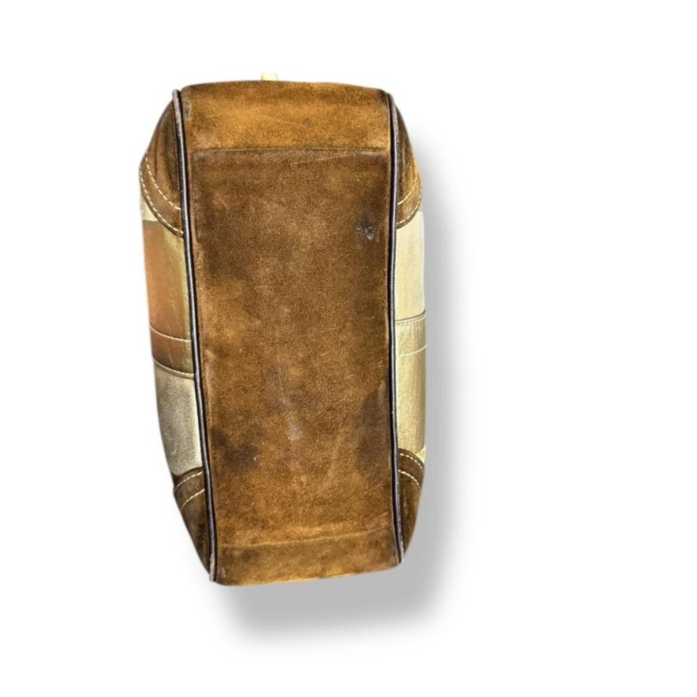 Coach 2007 Patchwork Suede Gold Turnlock Y2k Glam… - image 7
